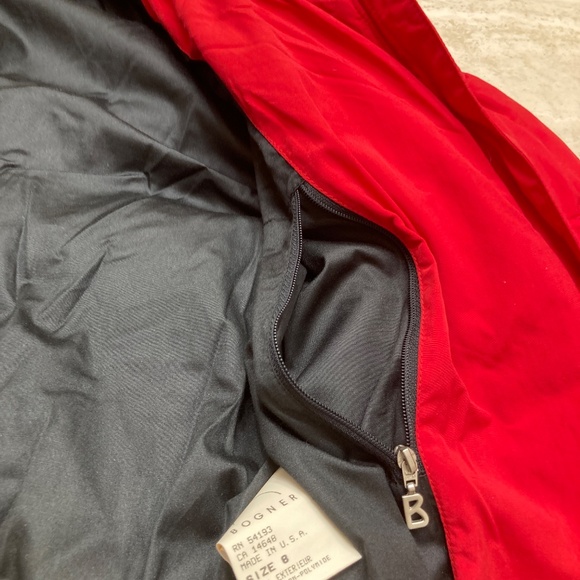 Vintage Bogner Red Goose Down Filled Puffer Ski Winter Jacket Women's Size 8 - Picture 9 of 14
